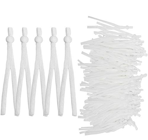 Lot de 100 bandes élastiques plates pour masques avec boucle réglable élastique à coudre pour oreilles élastiques élastiques élastiques et antidérapants pour les housses de visage de bricolage Blanc Cover