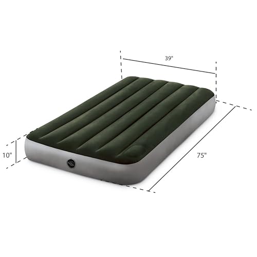 INTEX 64761E Dura-Beam Standard Downy Air Mattress: Fiber-Tech – Twin Size – Built-in Foot Pump – 10in Bed Height – 300lb Weight Capacity by Intex - Used condition - Image 3