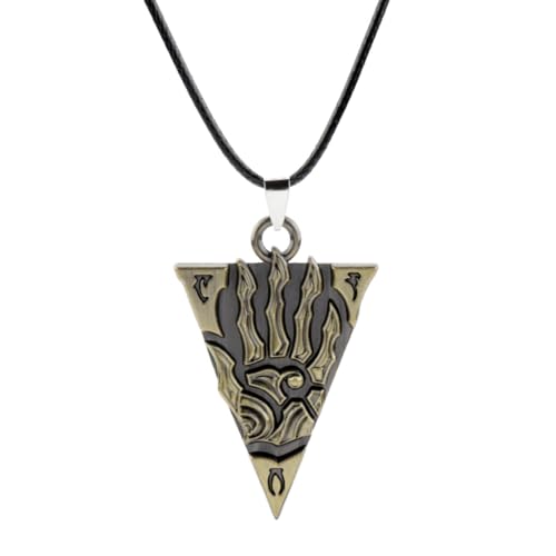 pendantmen pendantnecklaces for womenGames The Elder Scrolls Skyrim Dragon Necklace Dinosaur Vintage Triangle Morrowind Amulet Charm Pendant Necklace for Men Women3