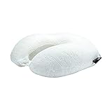 ObusForme The Travel Neck Pillow, Memory Foam construction Conforms To the Unique Contours Of Your Body, Perfectly Suited For Travel, Button Clasp Helps Prevent Pillow From Slipping Off, Luxurious