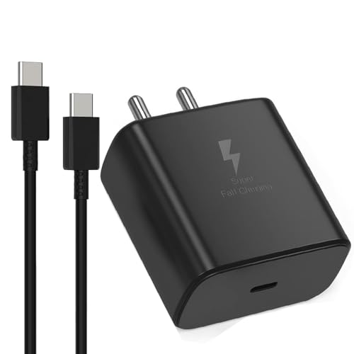 Image of 45W C-Type Super-Fast Charger Adapter for Samsung Galaxy S25 /S25 Plus /S25 Ultra /S24 /23 /22 /21 (Ultra /Plus /FE) A56 /Note 20 /S10 5G /9 /8 /M16 (S /A /F /M Series) USB C PD 3.0 Charge Adapter (Combo)