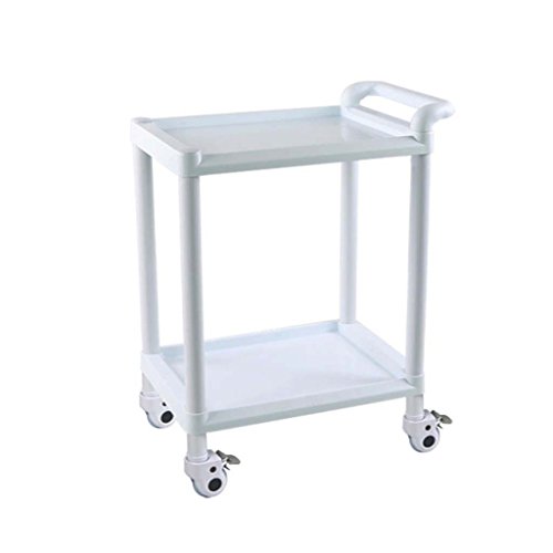 YuanYu Storage Trolley - Mute Multi-function Trolley Beauty Car Treatment Car Medical Instrument Car shelf trolley (Size : 53.9 * 36.6 * 83cm)