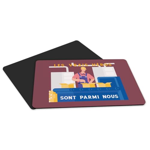Set de table rouge antidérapant anti-rayure grand format en caoutchouc