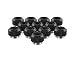 PrimoChill 1/2in. Rigid RevolverSX Series Fitting - Satin Black - 12 Pack