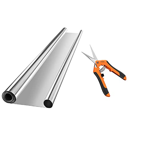 VIVOSUN VIVOSUN Horticulture Highly Reflective Mylar Film Roll 4FT X 100FT 2 Mil,and 6.5 Inch Gardening Hand Pruning Shear