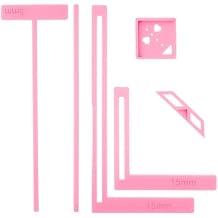 6Pcs Bookbinding Scrapbooking Tool, Plastic Book Binding Spacers Scrapbook Templates Stencils Cutter Guide for Notebook Calendar Junk Journal Handbook