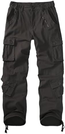 XNMAYA Black Cargo Pants for Womens Plus Size Military Army Combat Trousers,Baggy Hiking Casual Work Pant with Pockets US 22