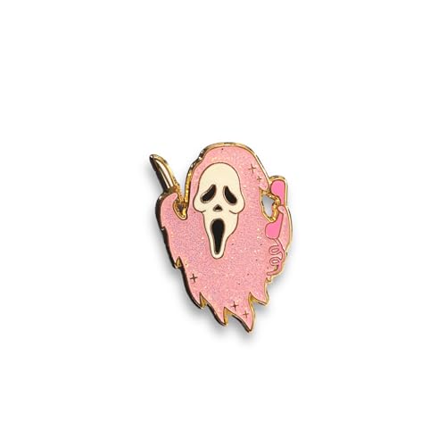 Image of Ghost Face Pin Ghost Face Enamel Pin Scream Pin Halloween Pin Scream Ghost Face Enamel Pin Call Me Brooch Halloween Lapel Pins Horror Movie Badge Halloween Spooky Pin