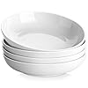 Malacasa 10 large pasta bowls 56 oz white salad bowls soup bowls porcelain serving bowls set of 4 large kitchen bowl plates pasta plates microwave dishwasher safe series regular  urban country home decor