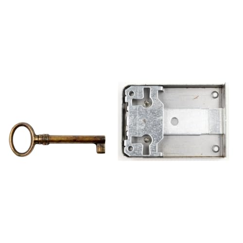 Holzando Möbelschloss 02.0022 mit Schlüssel 3013.01 - Dornmaß 60mm- Halmlänge 42mm