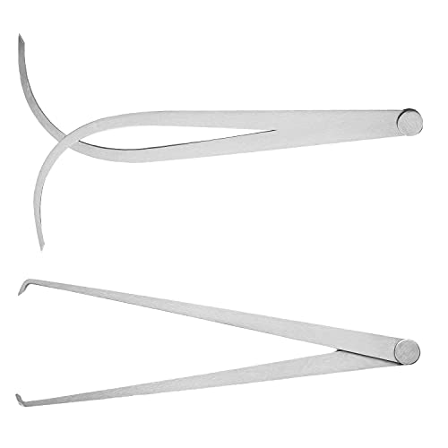 Utoolmart 外パス 内パス キャリパーツール 長さ300mm 12インチ 1個入り インサイドノギス キャリパス ステンレス鋼製 内寸と外寸測定専用工具 摩擦接合器 内側キャリパー 外側キャリパー 測定ツール シルバー