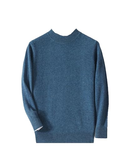 Men Wool Sweater Half High Collar Pullovers Sweater Long Sleeve Soft Knit Tops