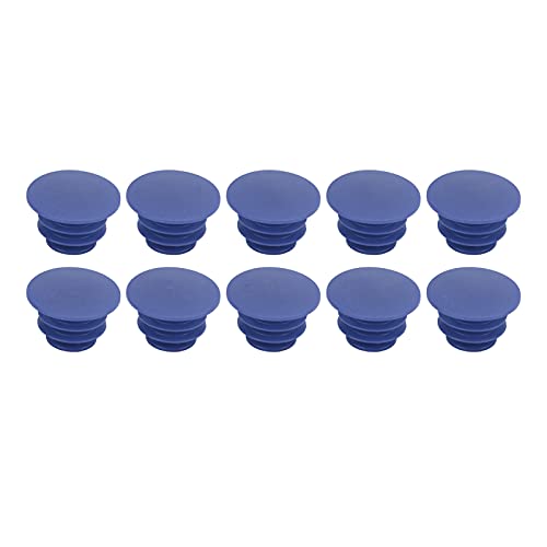 RiToEasysports 10pcs Bike Handlebar End Plug Plastic Replacement for Mountain Bikes Road Bikes Folding Bicycles for Outdoor Cycling(Blue)