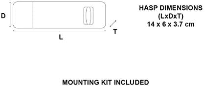 Master Lock Hasp, Zinc Plated Cast Steel Hasp Lock, High Security Lock, Best Used as a Gate Lock, Shed Lock, Cabinet Lock and More