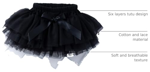 Image of Anbaby Baby Girls Soft Tutu Skirt Toddler Ruffled Pants Diaper Cover