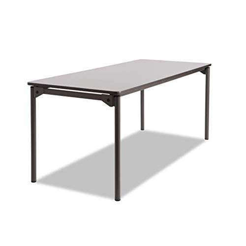 Iceberg Maxx Legroom Laminate Folding Table, With Open Corner Design, Gray, 30" W X 72" L X 29.5" H #TOP13
