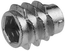 Threaded Insert Nut, 1/4-20 x 13mm Hex Drive, Non-Flange (250)