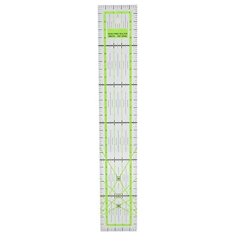 Tyenaza Madam Sew Hot Hem Ruler for Quilting High Transparent Tailor with Clear Grid Lines for Fabric Seams, Hems, Folds Cover