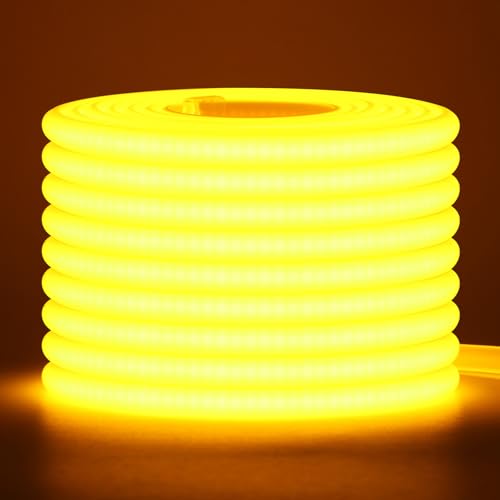 Wisada 220V COB LED tira de neón� 6m amarillo