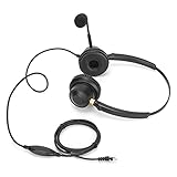PUSOKEI Auriculares para Teléfono RJ9, Auriculares De Oficina con Cable, Auriculares Comerciales Plug and Play