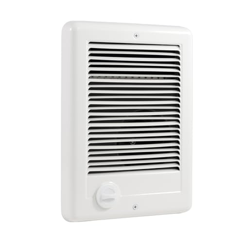 Euluese CSC202TW Electric Wall Heater Complete Unit with Thermostat, 6825 BTU, 240 Volt, 2000 Watt, Fast Heating, Quiet, White