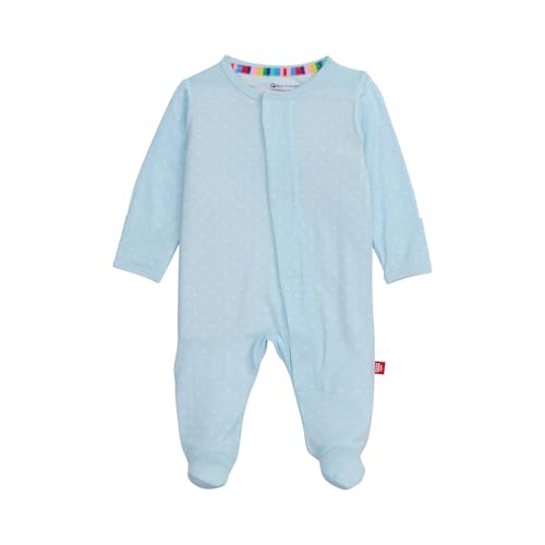 Image of Magnetic Me Boys Modal Magnetic Baby Footie Pajamas | Silky Soft Modal Fabric | Baby Sleepers
