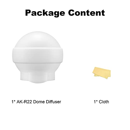 Godox Ak-R22 Dome Diffuser, Flash Diffuser Modifier Compatible For Godox V1 Flash Series/Ad100Pro Speedlite, Use With Godox H200R Round Flash Head For Ad200/Ad200Pro Monolight #TOP6