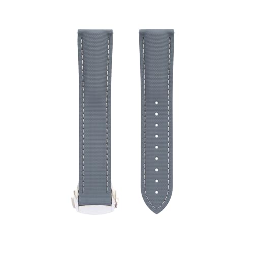 Bracelet étanche pour Omega Speedmaster en caoutchouc texturé 21mm avec boucle