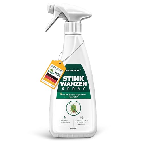 Silberkraft Stinkwanzenspray 500 ml, Effektiver Sofort- und Langzeitschutz gegen Stinkwanzen, ideal für Fenster, Türen, Fassaden und Wohnräume, Mit Repellent-Wirkung für nachhaltige Abwehr