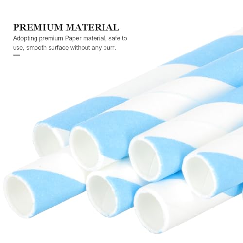 GALPADA 100pcs Navy Stripe Pitillos Desechables de Papel miniatura 6