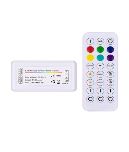 Contrôleur de gradation synchrone RGBWC LED 5V 12V 24V à télécommande
