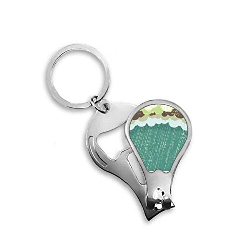 Cutter toenail motif pluie sea cloud pattern coupe-ongles météo unique