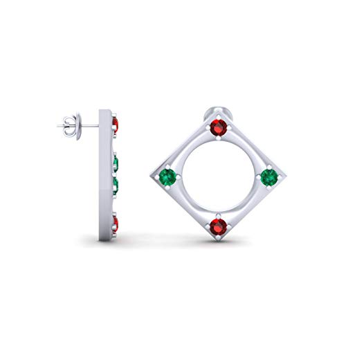 Pendientes de plata maciza 925 y circonita con acabado de alta joyería 2