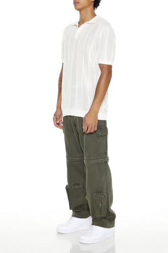 Forever 21 Men's Convertible Mid-Rise Cargo Jeans4