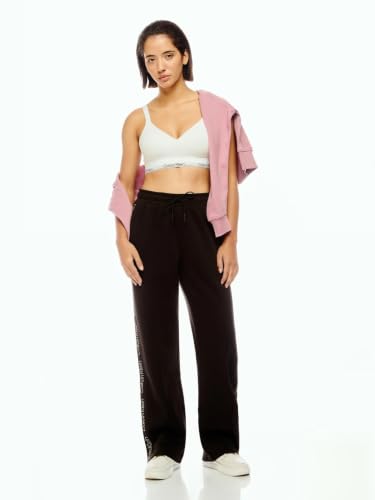 Image of Wide Leg fit Solid mid Rise Trackpant