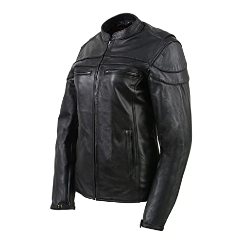 Image of Milwaukee Leather Women's 'Sporty and Elegant' Scooter Style Motorcycle Leather Rider Jacket