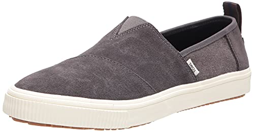 Men's TOMS Alpargata Terrain Slip On Water Resistant Pavement Grey Suede/Washed Canvas