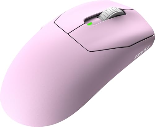Image of msi Forge GM340 W Violet Gaming Mouse, 12800 DPI, 50M+ Clicks Micro Switch, Optical Sensor, Ergonomic Ambitextrous Hand Design, RGB Light