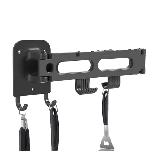 Percha de cocina – Colgador de pared de cocina – Ganchos utilitarios, soporte para utensilios de cocina, ganchos de pared adhesivos para cocina, sala de estar y dormitorio