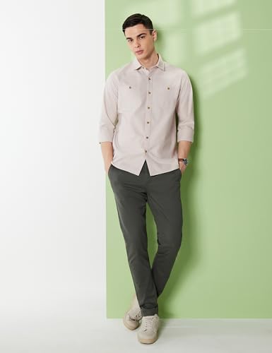Image of Symbol Premium Men's Casual Oxford Double Pocket Shirt - Regular Fit | Full Sleeve | Pure Cotton (Available in Plus Sizes)