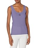 Gerippte Textur Tommy Hilfiger Damen Logo Tank Top Geripptes Tanktop, Heron, Groß