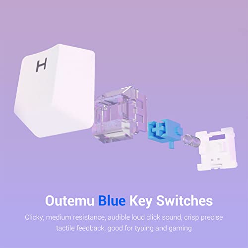 Redragon K611 Dual Color Keys Mechanical Gaming Keyboard Single White Led + Rgb Side Edge Backlit 87 Key Tenkeyless Wired Computer Keyboard With Blue Switches For Windows Pc (Pink + White) #TOP3