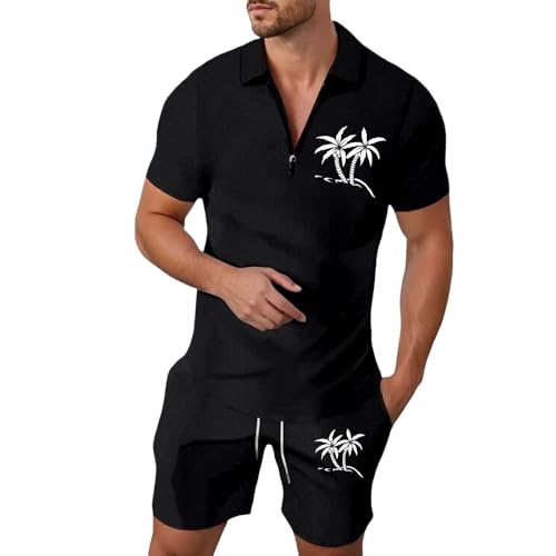 Costumes slim fit pour hommes ensemble veste zippée et pantalon noir taille xxxl