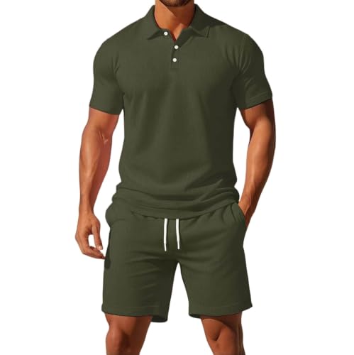 Traje deportivo cómodo para hombre que evita el calor con polo y pantalón