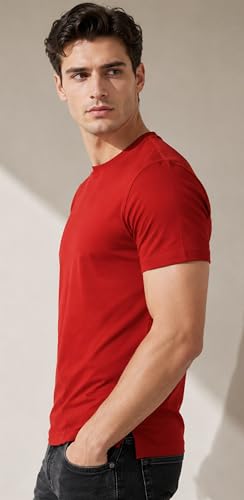 Image of London Hills T Shirt For Man | Men Round Neck Tshirts | Tshirt Shirts Men | Gym T Shirts For mens Workout | T-shirts For Man Cotton Stylish Round Neck T Shirt Half Sleeve Regular Fit Solid Multicolour