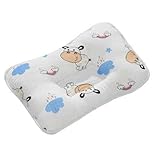 LUXHOUSE Pillow, Square Type, 100% Cotton Sponge Filled Interior, Breathable ,Headrest for Strollers and Travel,Multi-use Portable Feeding Pillow for Toddler