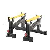 Mreryyse Deadlift Cric Barre, mini Dead Lift Bar Jack, Upload 300kg, Cric d'haltères supports de barbell en Acier de Carbone, avec poignée antidérapante, Cric de Chargement pour Powerlifting