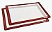 Silicone Mat Pad 2-pak 12 x 8.5 inch for Baking Art Cookie Pastry Pet Tray non-Stick Platinum Cured Food Grade Placemat Sheet with 0.8 mm Thickness
