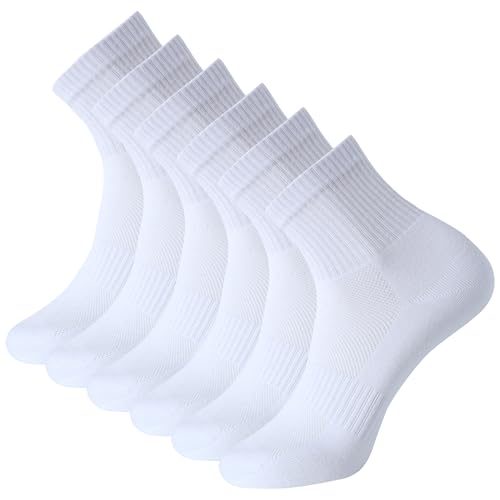Image of Womens Anti Odor Seamless Breathable Moisture Wicking Cotton Ankle /Crew Running Hiking Dress Socks,Size 6-10