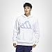adidas Men's Big Logo Graphic Hoodie, White/Blue, Medium/Tall